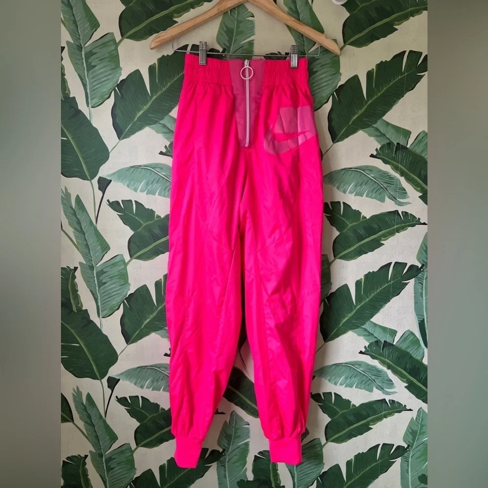 Nike Sportswear Track Pants Joggers Active Women XS Neon Pink‎ High Rise